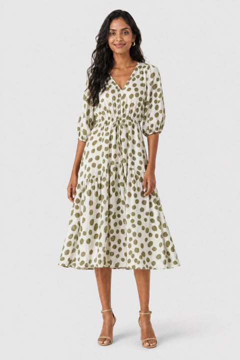 Runa Printed Midi Dress